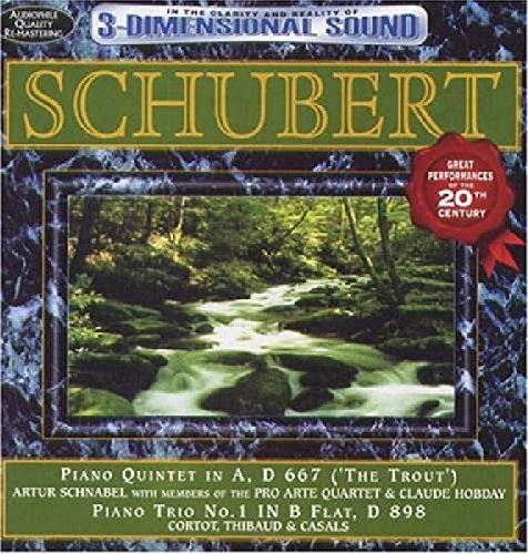 F. SCHUBERT - SCHUBERT: TROUT QUINTET & PIANO TRIO NO 1   VARIOUS (CD) For Sale