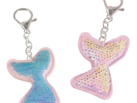 Shimmering Mermaid Puffy Flip Sequin Keychain Favors, 4pcs Online Hot Sale