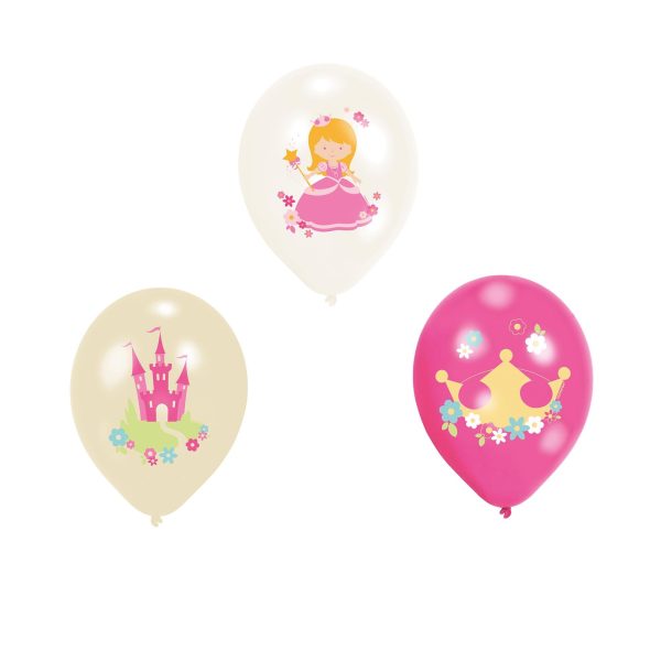 Princess Latex Balloons 6pcs Discount