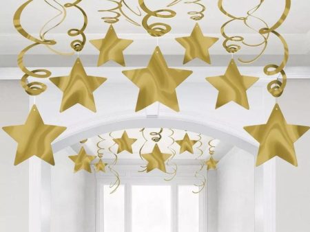 Gold Shooting Star Swirl Decoration For Cheap