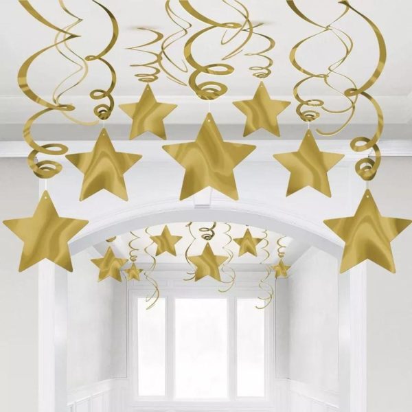 Gold Shooting Star Swirl Decoration For Cheap