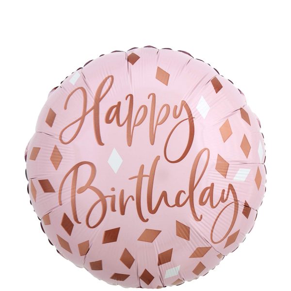 Blush Birthday Foil Balloon 45cm Supply