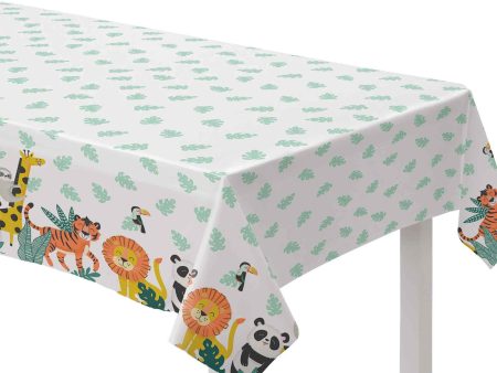 Get Wild Birthday Plastic Tablecover Cheap