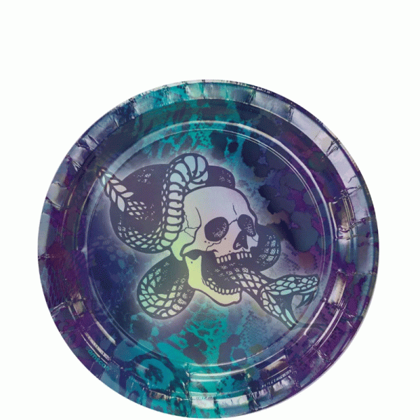 Midnight Mayhem Iridescent Plates 7in, 8pcs Discount