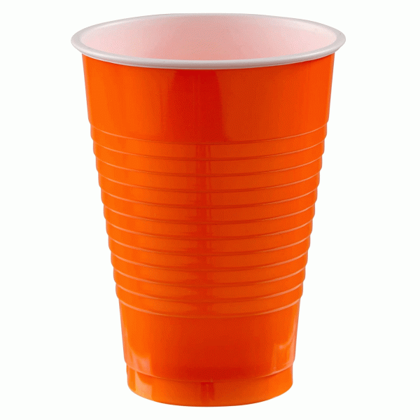 Orange Peel Plastic Cups 12oz, 20pcs For Sale