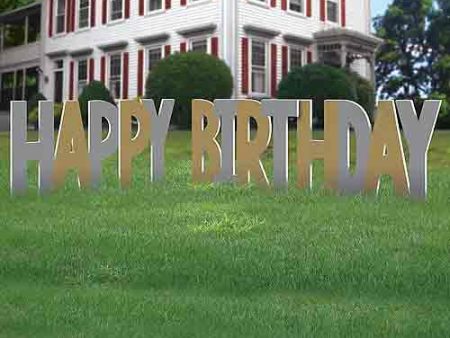 Happy Birthday Corrugated Yard Sign Discount