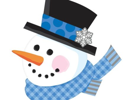 Black Snowman Paper Cutout 15in For Cheap