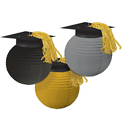 Grad Caps Lanterns with Paper & Metal Frame Online now