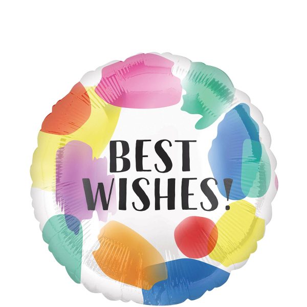 Best Wish Painted Swoosh Foil Balloon 45cm Discount