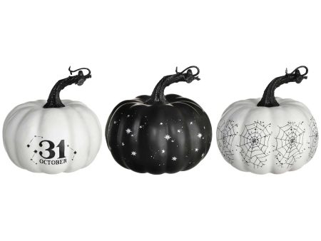 Classic Black & White Pumpkins 3pcs Discount