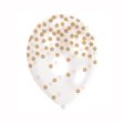 Gold Confetti Printed Latex Balloons 11in, 6pcs Hot on Sale